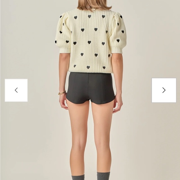 English Factory Cream and Black Heart Sweater - Picture 2 of 13